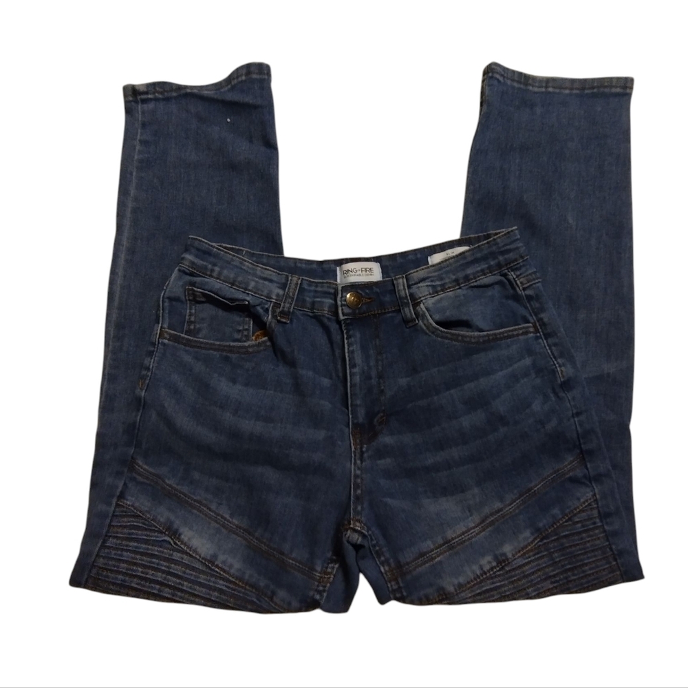 💚 EUC Ring Of Fire Stylish Blue Denim Jeans Boys 16 Slim